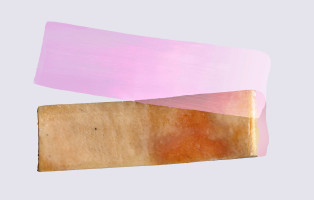 speck mit rosa  ol auf print  80 x 130 cm 